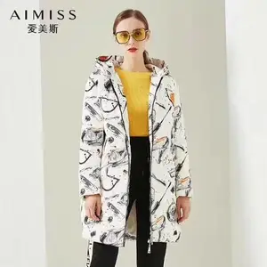 广州尾货19年新款AIMISS爱美斯羽绒服冬尾货走份批发直播货源专柜正品女装批发