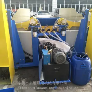 厂家直销新型五金件全自动磁力抛光机CLA_启隆双桶磁力研磨机