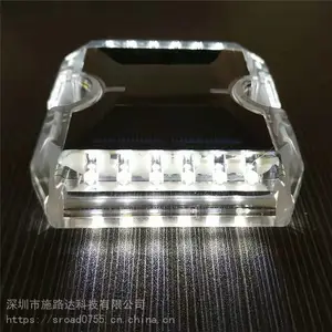 长方形12灯珠防水塑料耐高温LED太阳能道钉灯