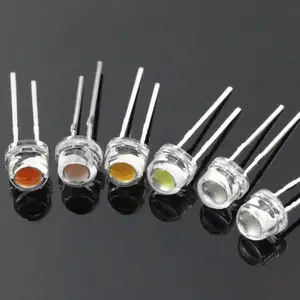 发光二极管LED直插式 5MM F5 草帽 白发白光 白色