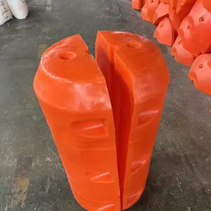 塑料组合式夹网拦截水苔垃圾聚乙烯拦污浮筒对夹式浮桶400*500