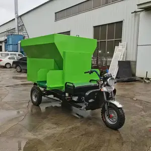 电动饲料全自动双向喂料车 大型牛羊养殖秸秆饲料投喂车