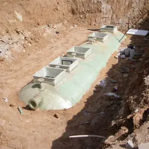 隆立康达 地埋式玻璃钢污水净化罐 无动力厌氧处理设备 净化槽