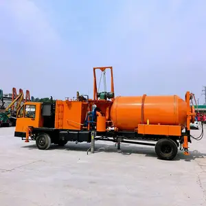 牵引式筑路炒沥青设备 废旧铣刨料再生拌合机 1方柏油加热搅拌罐