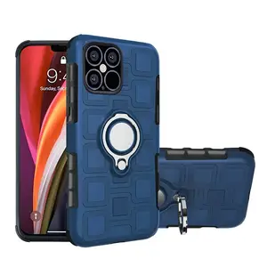 外贸适用于新款苹果12寸新款手机壳创意指环扣车载磁吸支架iPhone11promax保护套厂家