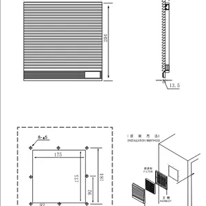 ���񿪿׳ߴ� 175*175MM ͨ��������� ��֬��