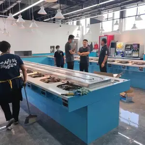 青岛回转火锅设备厂家 一人二锅 可烤可涮