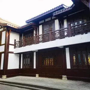 民宿实木门窗_火锅店装修仿古门窗_四合院仿古门窗厂