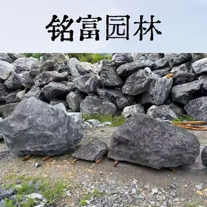 野山黑山石 水系驳岸造景石 公园景观置石 英 德黑山石货源