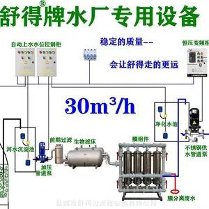 农村新型水厂井水河水江水专用净化设备不加药全自动生产线