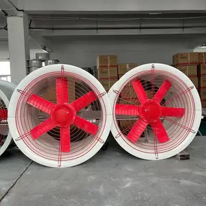 轴流风机玻璃钢FT35-11 5# 双防护网 防腐玻璃钢外壳 玻璃钢扇叶