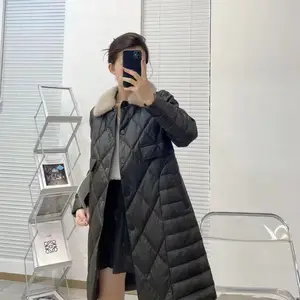 大毛领米柯兰皮羽绒 女装尾货皮羽绒货源 广州石井女装撤柜品牌