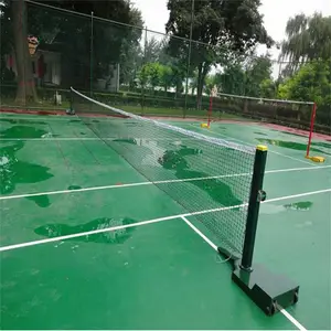 抚州 移动式羽毛球柱 羽排网三用柱 地插式排球架