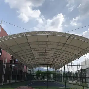 重庆膜结构篮球足球场体育场户外景观棚学校羽毛球网球场遮阳棚