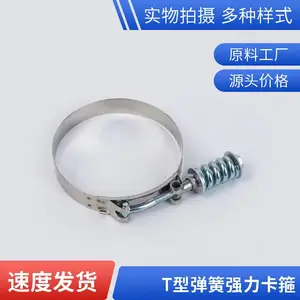 厂家优惠支持定制304不锈钢T型弹簧***卡箍抱箍管卡欧式***喉箍