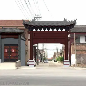 专业 古建门头施工 木制门头 门头设计图片