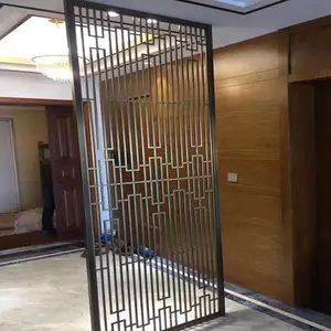 中式铜铝雕刻屏风将客厅空间隔开多么令人向往YW-078