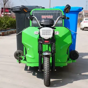 鲁环不锈钢六桶240L密封式垃圾桶转运车 乡镇街道小型环卫收集清运车物业保洁多用垃圾车