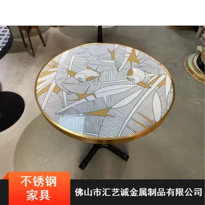 船用防蛀不锈钢茶几_厂家直供汇艺诚黑钛不锈钢家具