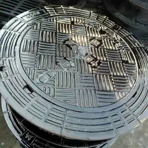 沥青路面井盖 双层铸铁井盖 市政暖气管道700*800防沉降球墨井盖井座