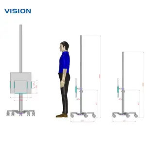 VISION BW-F|铝合金立式显示器移动支架推车 可OEM/ODM定制