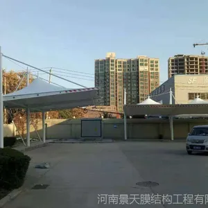 膜结构充电桩车棚单挑双挑河南景天定制
