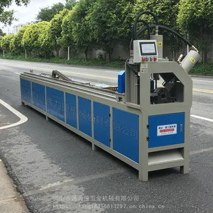 新款全自动角铁冲孔带切断一次成型 自动送料下料