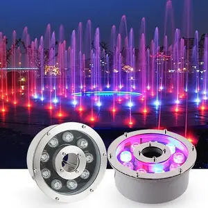 �ǹ�����LED�����ˮ������Ȫ��ˮ�׵�6W9W12WRGB�߲�����ˮ�¹��̵�
