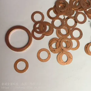 紫铜垫片T2纯铜垫片 薄垫片0.5mm 0.8 1 1.2 1.5 2.0 2.5mm现货 可切
