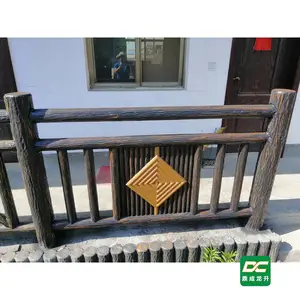 水泥仿木栏杆 景区仿竹护栏 河道仿石栏杆 仿木凉亭葡萄架
