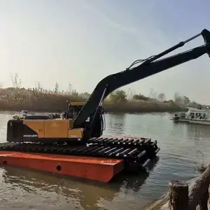 毕节怎么找船挖机租赁水陆挖机租赁电话