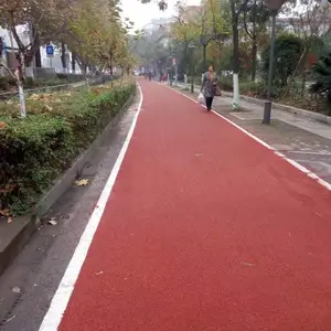 彩色路面之彩色陶瓷颗粒防滑路面工艺