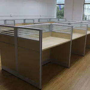 职员工位桌订做 合肥办公钢架四人位卡座厂家直销