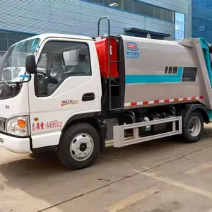 江淮康铃H1蓝牌压缩垃圾车 6方环卫垃圾清运车 后挂桶式垃圾处理车