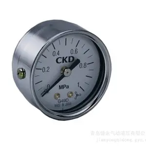 SAMIN CKD 通用压力表 G49D G59D 金属壳压缩空气径向气压表