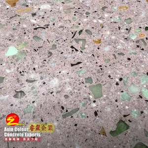 彩色艺术混凝土聚合物砾石施工工艺|睿龙全国材料指导施工
