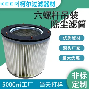 六螺杆吊装除尘滤筒除尘滤芯防静电粉末回收工业聚酯纤维厂家批发