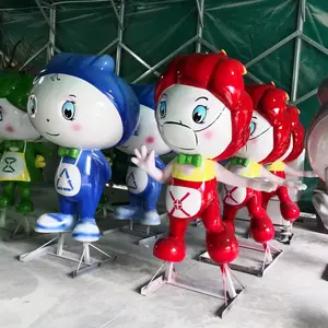 城市环卫雕塑垃圾分类吉祥物市政工程类玻璃钢树脂摆件定制