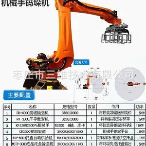 机器人码垛机 全自动码垛1000包/小时 山东厂家直销 ABB 库卡 发那科机械手
