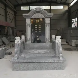 曲阳丰路石雕 大理石土葬墓碑 公墓套碑 异型雕刻墓碑