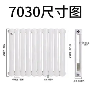 7030管GGZT2-1.0/X-1.0型钢制椭管二柱散热器