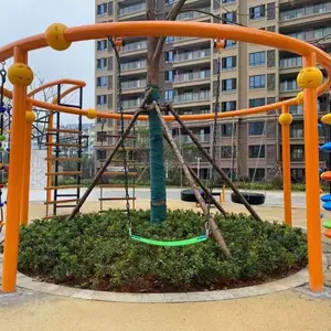 快乐时光直供石家庄幼儿园玩具 大型无动力网红秋千网红蹦床