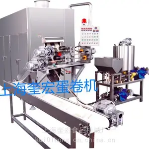 供应夹心蛋卷机/全自动双头蛋卷机/双色三色蛋卷机