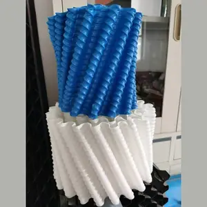 聚丙烯圆塔填充料_原料PP高温_斜交错淋水卷状填料_恒冷