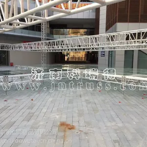 工厂直销发光玻璃舞台 钢化烤漆汽车展台 铝合金婚庆地台路演T台山东济南厂家