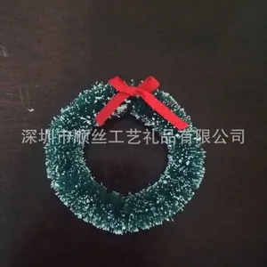圣诞圈 圣诞小饰品挂件 圣诞草圈 树腾小圆圈