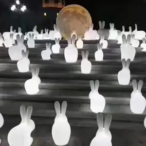 互动景观发光月球发光玉兔互动设备租赁