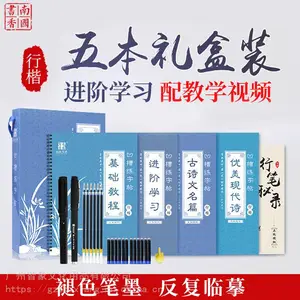源头工厂练字帖 行楷行书初学者魔法字帖5本装凹槽成人练字帖批发