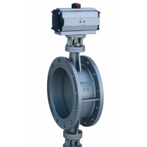 AT单双作用法兰蝶阀三偏心式蝶阀 D643H-16C DN600