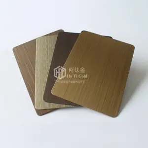 201/304发黑手工拉丝黄古铜不锈钢板 装饰工程不锈钢彩色装饰板批发
